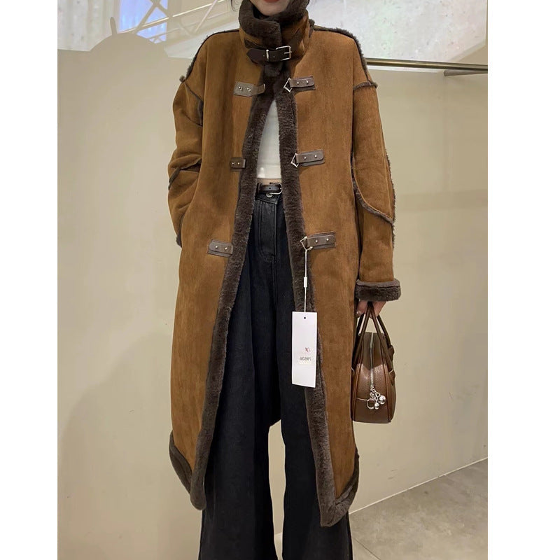 ❄️Offres spéciales d'hiver❄️ Manteau élégant doublé en peluche pour femme