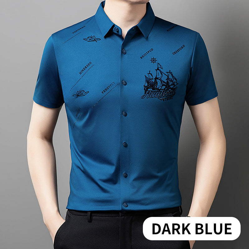 Men's Business Short Sleeves Button Down Shirt
