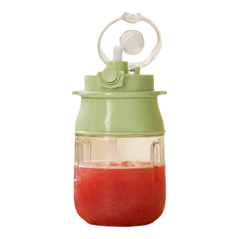 2-in-1 Electric Blender Water Bottle with Removable Straw