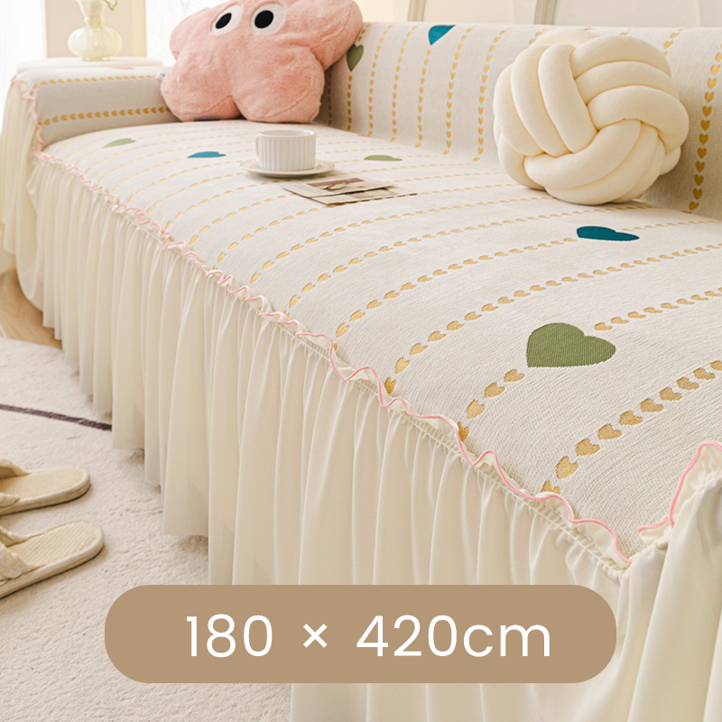 Rustic Charm Couch Cover with Skirt