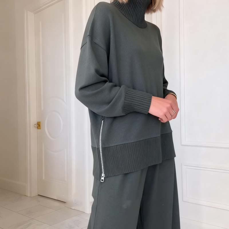 ⏳Limited-time 50% off⏰Women's Turtleneck Knit Loungewear Set👚👖