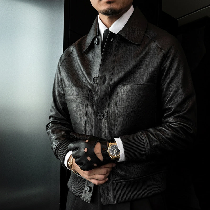 ⏰Black Friday Sale 50% OFF💥💥Men's Classic Faux Leather Jacket