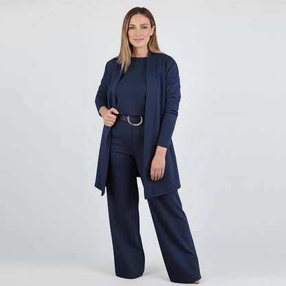 🔥 DON’T MISS OUT!⏰Elegant 3-piece set including long cardigan, top and pants💞