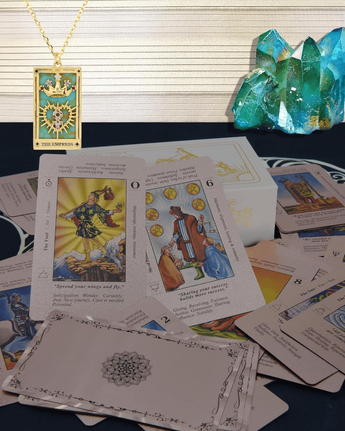 ✨Witchy Cauldron Rose Gold Tarot Cards with Guide Book🔮