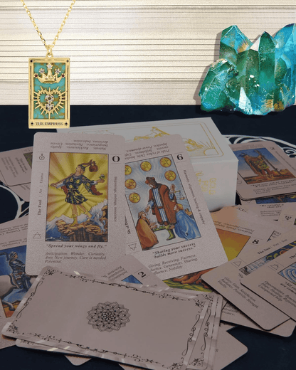 ✨Witchy Cauldron Rose Gold Tarot Cards with Guide Book🔮