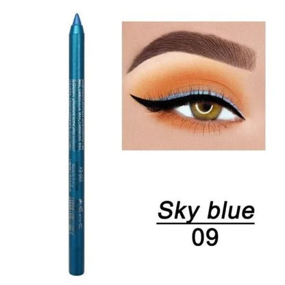 💜✨14-Pack Eyeliner Pencil Waterproof Colored Gel Liners with Metallic & Shimmer Finishes Smudge-Proof