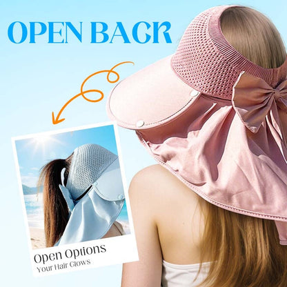 🌞2025 Summer Essentials😍 👒Wide Brim Sun Hat With Removable Neck Flap
