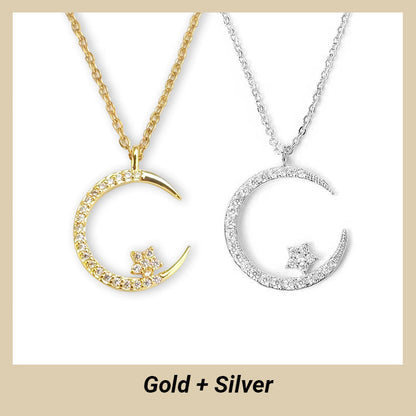 💕Valentine's Day Bestsellers-50% OFF🌙🌟Bright Night: Moon Star Necklace