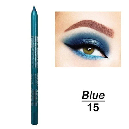 💜✨14-Pack Eyeliner Pencil Waterproof Colored Gel Liners with Metallic & Shimmer Finishes Smudge-Proof