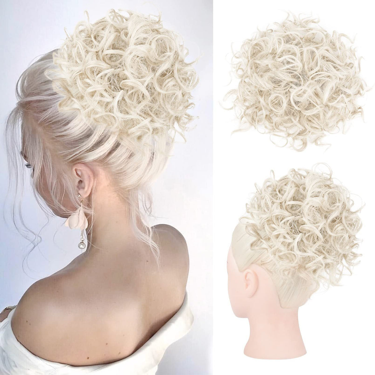 🔥Hot Sale 14.99🔥Elastic Drawstring Loose Short Curly Bun（50% OFF）