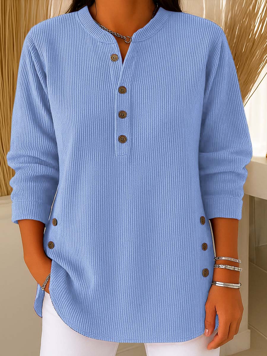 🎅Christmas Hot Sale 50% OFF 💃Women's Solid Color Crew Neck Long Sleeve Casual Loose Knit Pullover