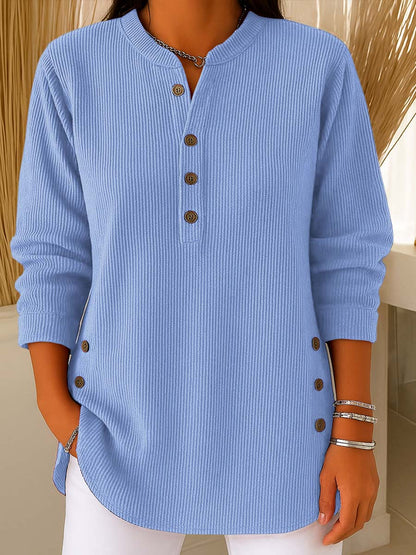 🎅Christmas Hot Sale 50% OFF 💃Women's Solid Color Crew Neck Long Sleeve Casual Loose Knit Pullover