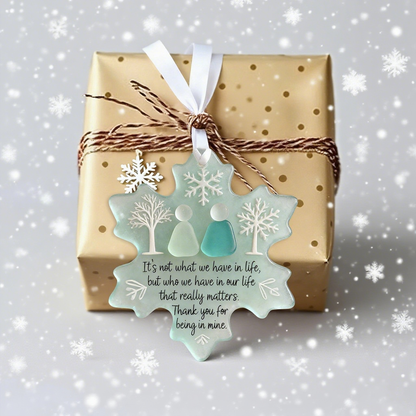 🌊Snowflake-Shaped Sea Glass Friendship Decor❄✨ Shaped by Nature & Crafted by Hand!