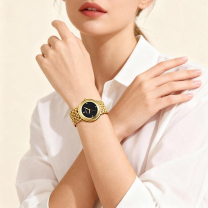 Luxury Round Bracelet Watch Fashionable Women's Wristwatch