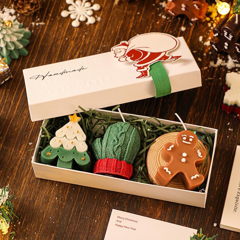 🕯️Cute Festive Scented Candles | Handmade Christmas Gift Set - Aromatherapy & Perfect Holiday Decor