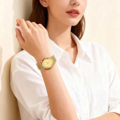 Luxury Round Bracelet Watch Fashionable Women's Wristwatch
