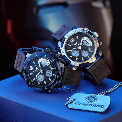 ⏰Black Friday Sale 50% OFF💥💥Multifunctional Dual Display 3ATM Waterproof Men's Quartz Sports Watch