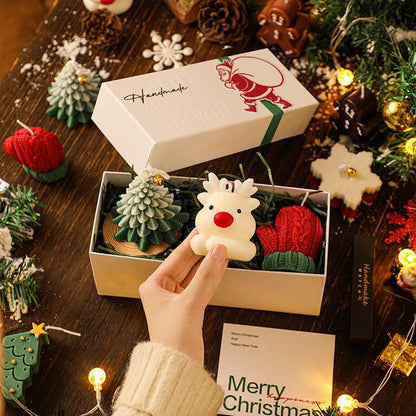 🕯️Cute Festive Scented Candles | Handmade Christmas Gift Set - Aromatherapy & Perfect Holiday Decor