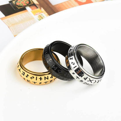 ✨🎅Last-Minute Christmas Offers 🎄⏰Viking Rune Rotating Ring💍