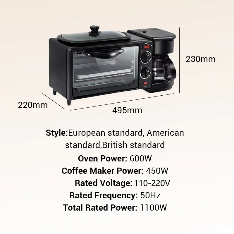 🎄 Christmas Sale: Up to 50% Off!🎁3-in-1 Electric Breakfast Station🍞☕🍳