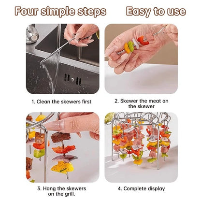 🥩Air Fryer Barbecue Grill Vertical Kebab Grill + Free Heat-Resistant Gloves🍤