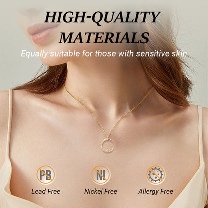 💕Valentine's Day Bestsellers-50% OFF🌙🌟Bright Night: Moon Star Necklace