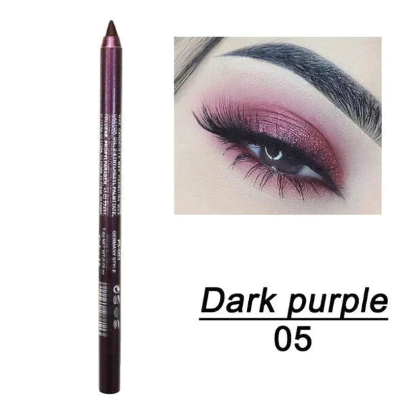 💜✨14-Pack Eyeliner Pencil Waterproof Colored Gel Liners with Metallic & Shimmer Finishes Smudge-Proof