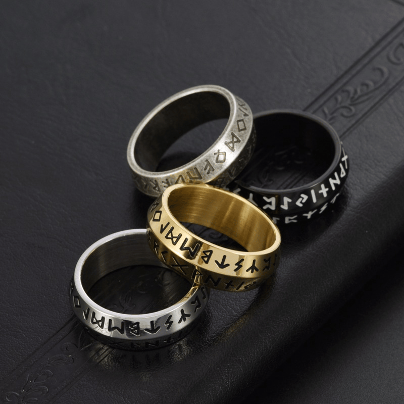 ✨🎅Last-Minute Christmas Offers 🎄⏰Viking Rune Rotating Ring💍
