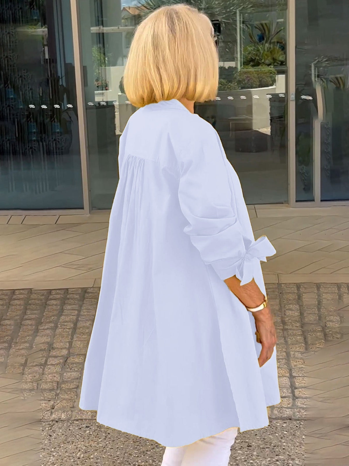 ⏳ Limited time 50% off! 💥Solid Color Long Cotton Shirt Jackets For Women（The more you buy, the higher the discount）