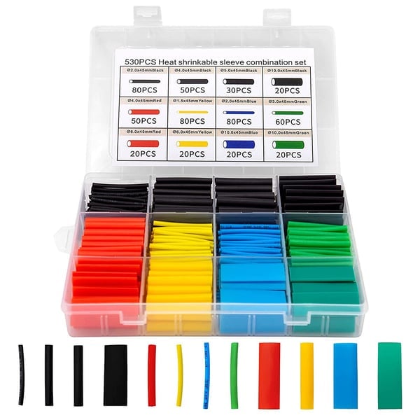 Multi-colored heat shrink tubingset