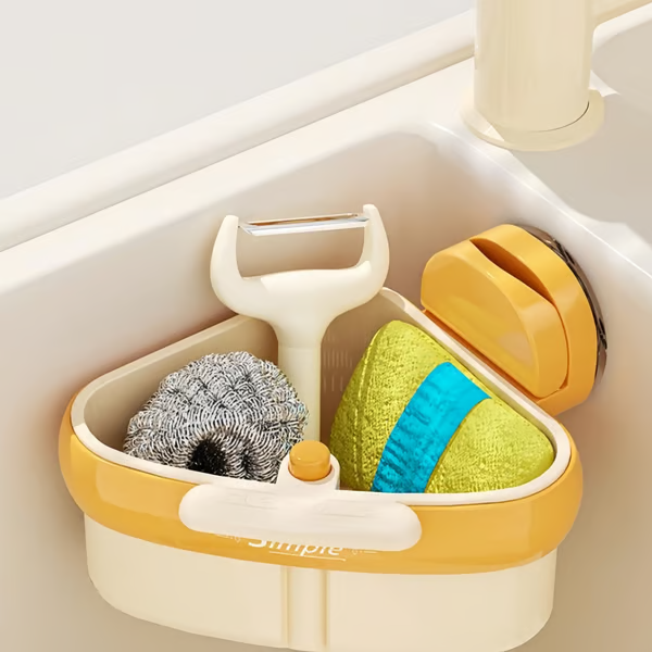 Suction Cup Sink Corner Rack