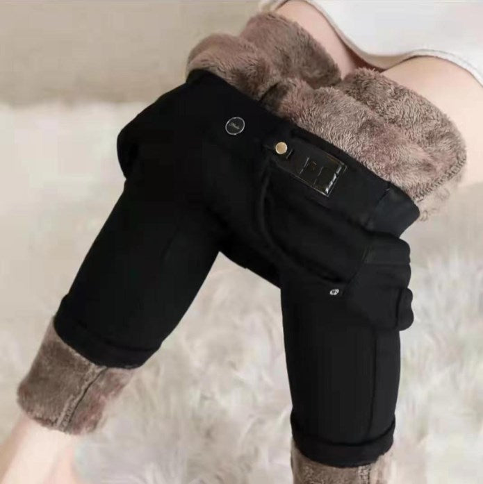 🔥HOT SALE 50% OFF💕Women's High Waist Slim Stretch Warm Skinny Jeans