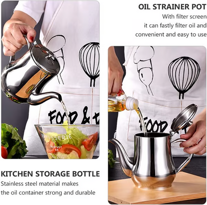 🍃Stainless Steel Oil Filter Pot