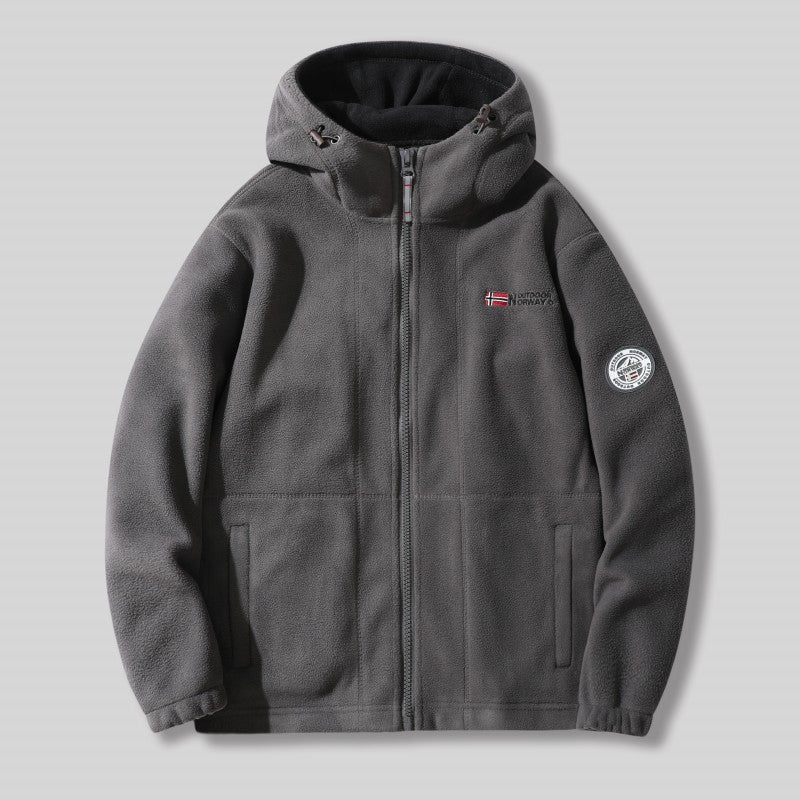 ⏳LIMITED SALE 49% OFF🎁Men's Double-Faced Faux Fleece Warm Hooded Jacket