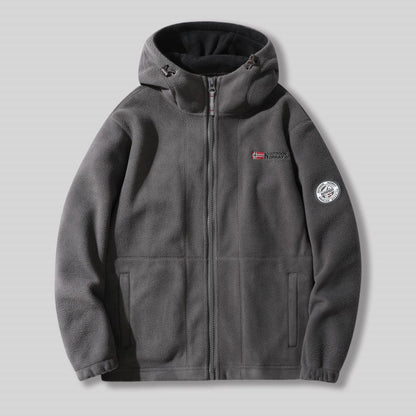 ⏳LIMITED SALE 49% OFF🎁Men's Double-Faced Faux Fleece Warm Hooded Jacket
