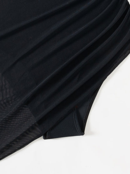 💥Last Day Special Sale 50% OFF🩱Slimming Mesh Sheer Sarong Wraps Swimsuit