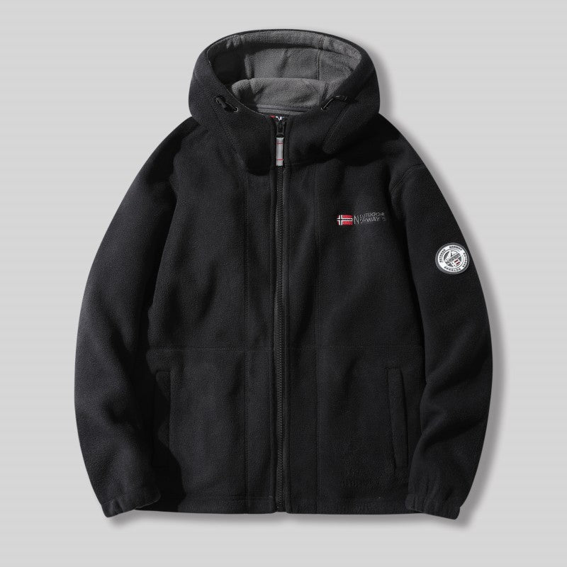 ⏳LIMITED SALE 49% OFF🎁Men's Double-Faced Faux Fleece Warm Hooded Jacket