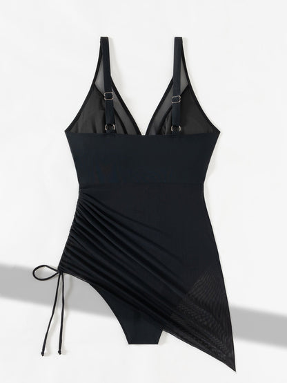 💥Last Day Special Sale 50% OFF🩱Slimming Mesh Sheer Sarong Wraps Swimsuit