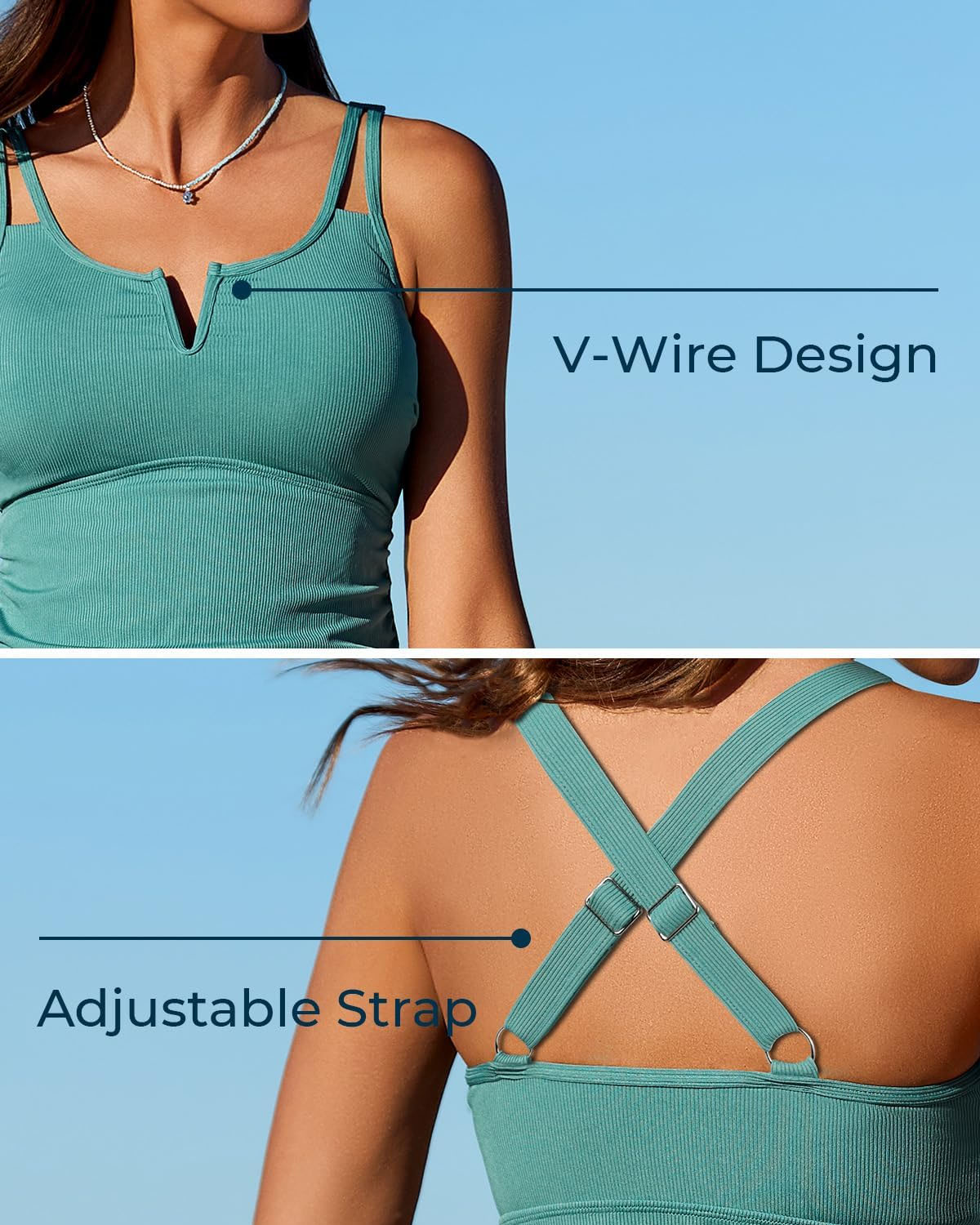 👙Summer Hot Sale 49% OFF💃Tummy Control Two-Piece Tankini Set