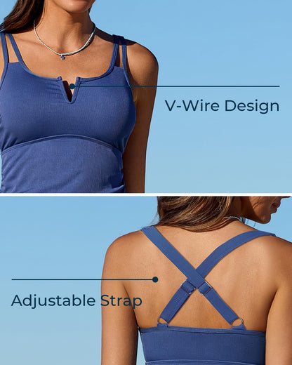 👙Summer Hot Sale 49% OFF💃Tummy Control Two-Piece Tankini Set