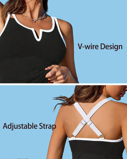👙Summer Hot Sale 49% OFF💃Tummy Control Two-Piece Tankini Set