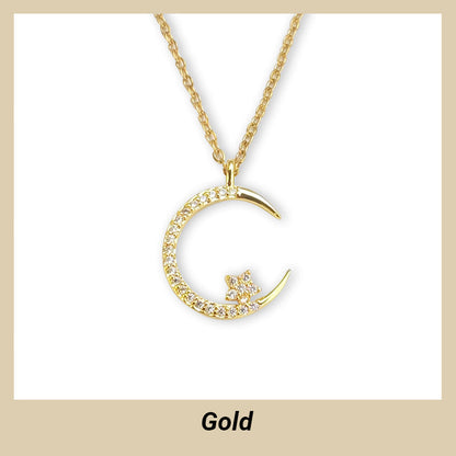 💕Valentine's Day Bestsellers-50% OFF🌙🌟Bright Night: Moon Star Necklace