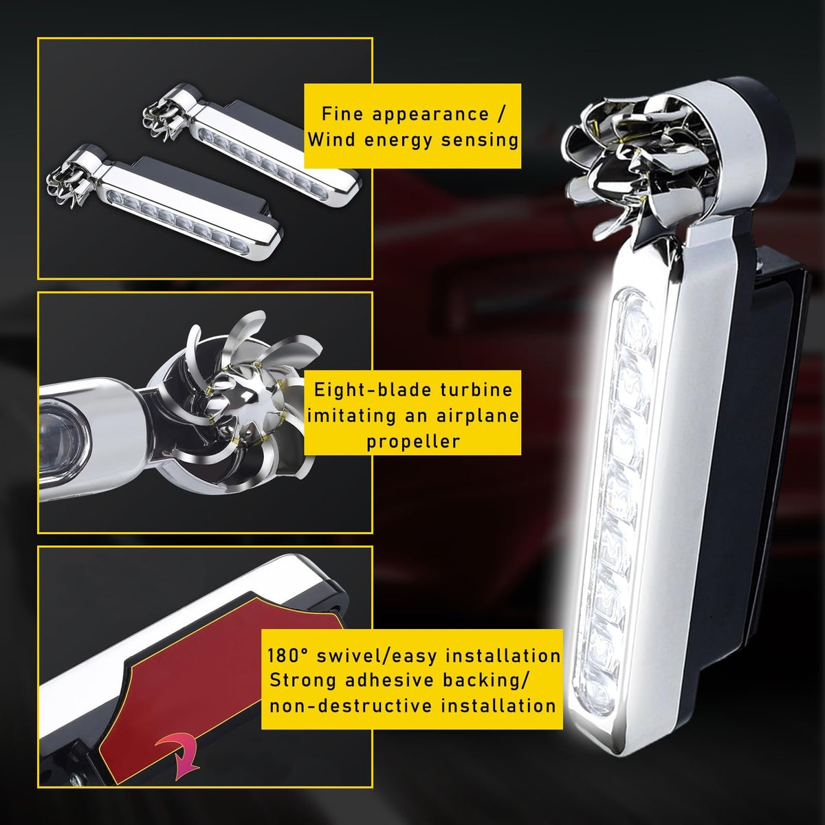 Led Wind Energy Car Lights