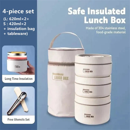 🔥Hot Sale 50% OFF - Portable Insulated Lunch Container Set