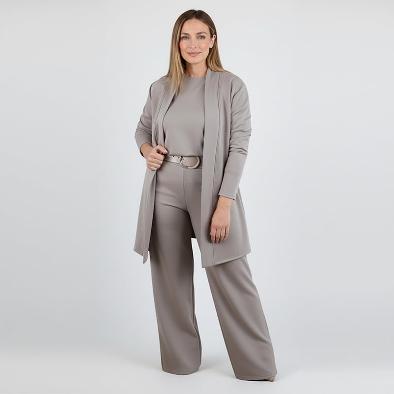 🔥 DON’T MISS OUT!⏰Elegant 3-piece set including long cardigan, top and pants💞