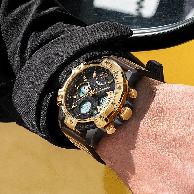 ⏰Black Friday Sale 50% OFF💥💥Multifunctional Dual Display 3ATM Waterproof Men's Quartz Sports Watch