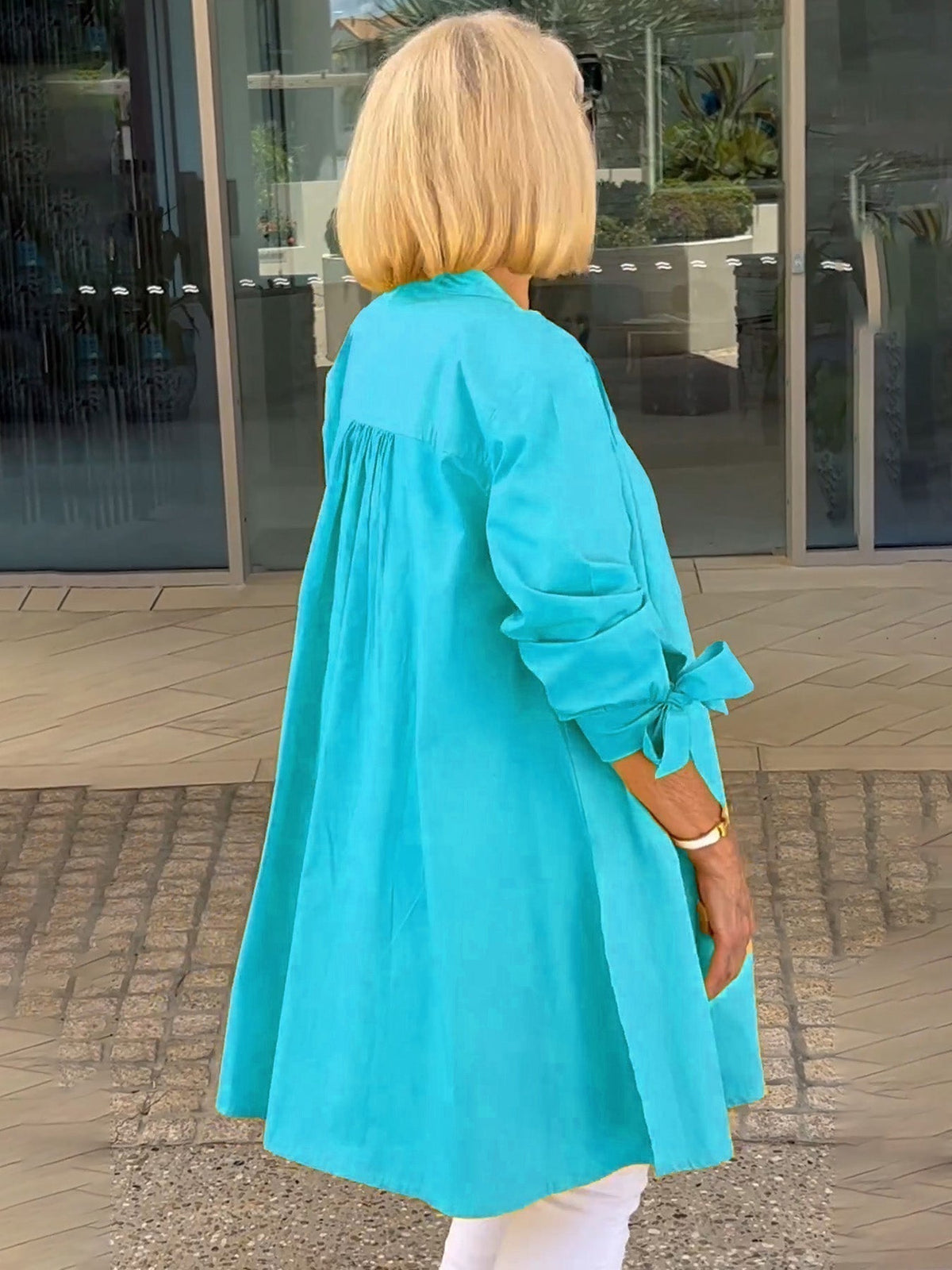 ⏳ Limited time 50% off! 💥Solid Color Long Cotton Shirt Jackets For Women（The more you buy, the higher the discount）