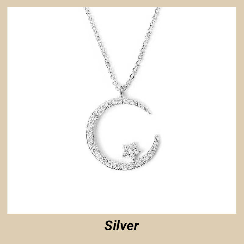 💕Valentine's Day Bestsellers-50% OFF🌙🌟Bright Night: Moon Star Necklace