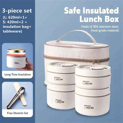 🔥Hot Sale 50% OFF - Portable Insulated Lunch Container Set