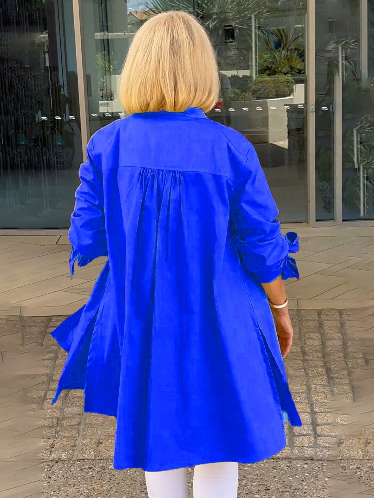 ⏳ Limited time 50% off! 💥Solid Color Long Cotton Shirt Jackets For Women（The more you buy, the higher the discount）